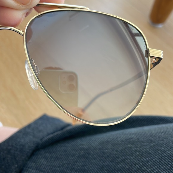 Le Specs Evermore Gold Aviator Sunglasses